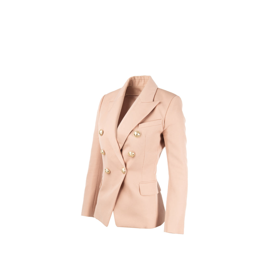 balmain-size-38-double-breasted-blazer-wool-viscose-cotton-dust-pink