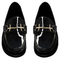 SAINT LAURENT LE LOAFER MOCASSINS BLACK WITH GOLD HORSEBIT