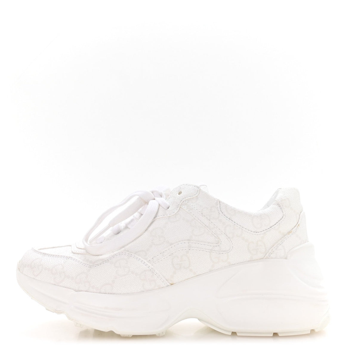 GUCCI GG SUPREME MONOGRAM RHYTON SNEAKERS WHITE