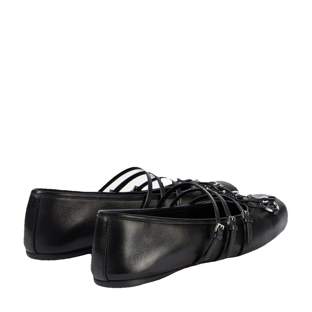 GUCCI SHEARLING BALLERINAS BLACK