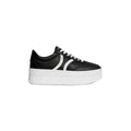 CELINE BLOCK SNEAKERS WITH WEDGE OUTSOLE BLACK & WHITE