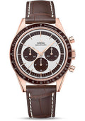 omega-seamaster-moonwatch-numbered-edition-watch-39-7-mm-sedna-gold-case-ceramic-bezel-silver-dial-brown-leather-strap-311-63-40-30-02-001