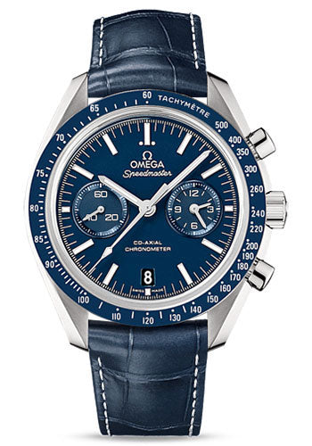 omega-speedmaster-moonwatch-co-axial-chronograph-watch-44-25-mm-steel-case-blue-tachymeter-bezel-blue-dial-blue-leather-strap-311-93-44-51-03-001