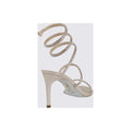 RENÉ CAOVILLA EDEN NUDE SANDAL CHAMPAGNE & SILVER
