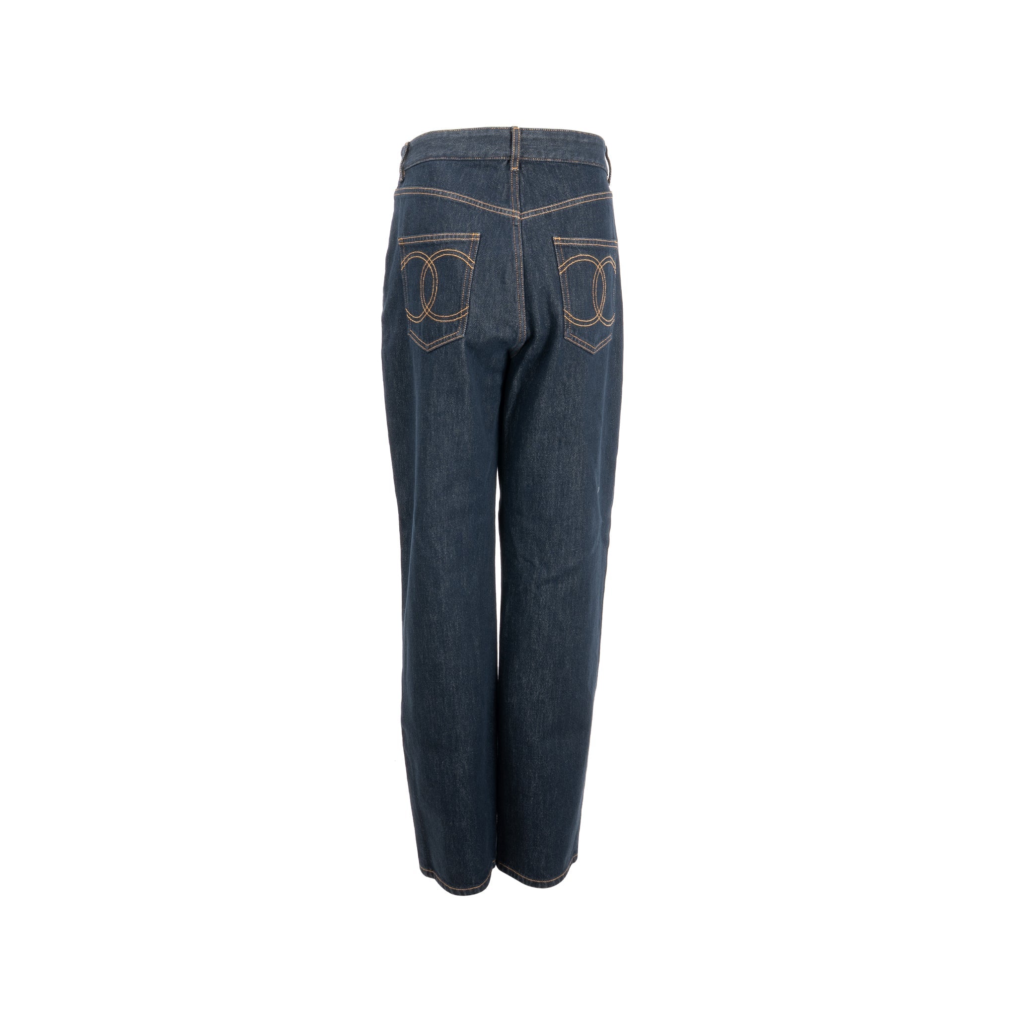 chanel-size-40-cc-logo-washed-out-denim-jeans-cotton-dark-blue