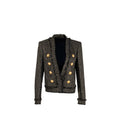 balmain-size-42-double-breasted-tweed-jacket-viscose-polyester-cotton-black-gold-ghw