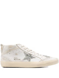 Golden Goose Mid Star glitter-patch sneakers