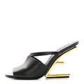 FENDI SANDALS CALFSKIN LEATHER BLACK