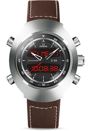 omega-speedmaster-spacemaster-z-33-chronograph-watch-43-x-53-mm-titanium-case-black-dial-brown-leather-strap-325-92-43-79-01-002