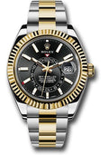 rolex-yellow-rolesor-sky-dweller-watch-black-index-dial-oyster-bracelet-326933-bk