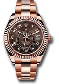 rolex-everose-gold-sky-dweller-watch-chocolate-sunray-arabic-dial-oyster-bracelet-326935-cho