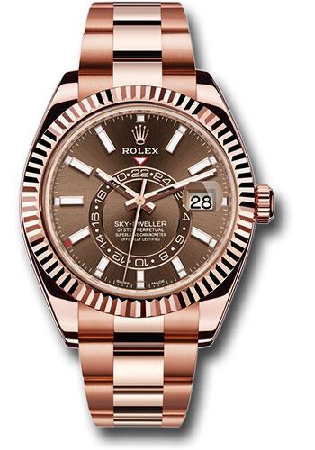 rolex-everose-gold-sky-dweller-watch-chocolate-sunray-index-dial-oyster-bracelet-326935-choi