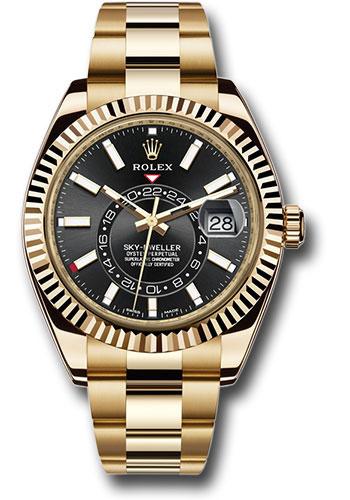 rolex-yellow-gold-sky-dweller-watch-black-index-dial-oyster-bracelet-326938-bk