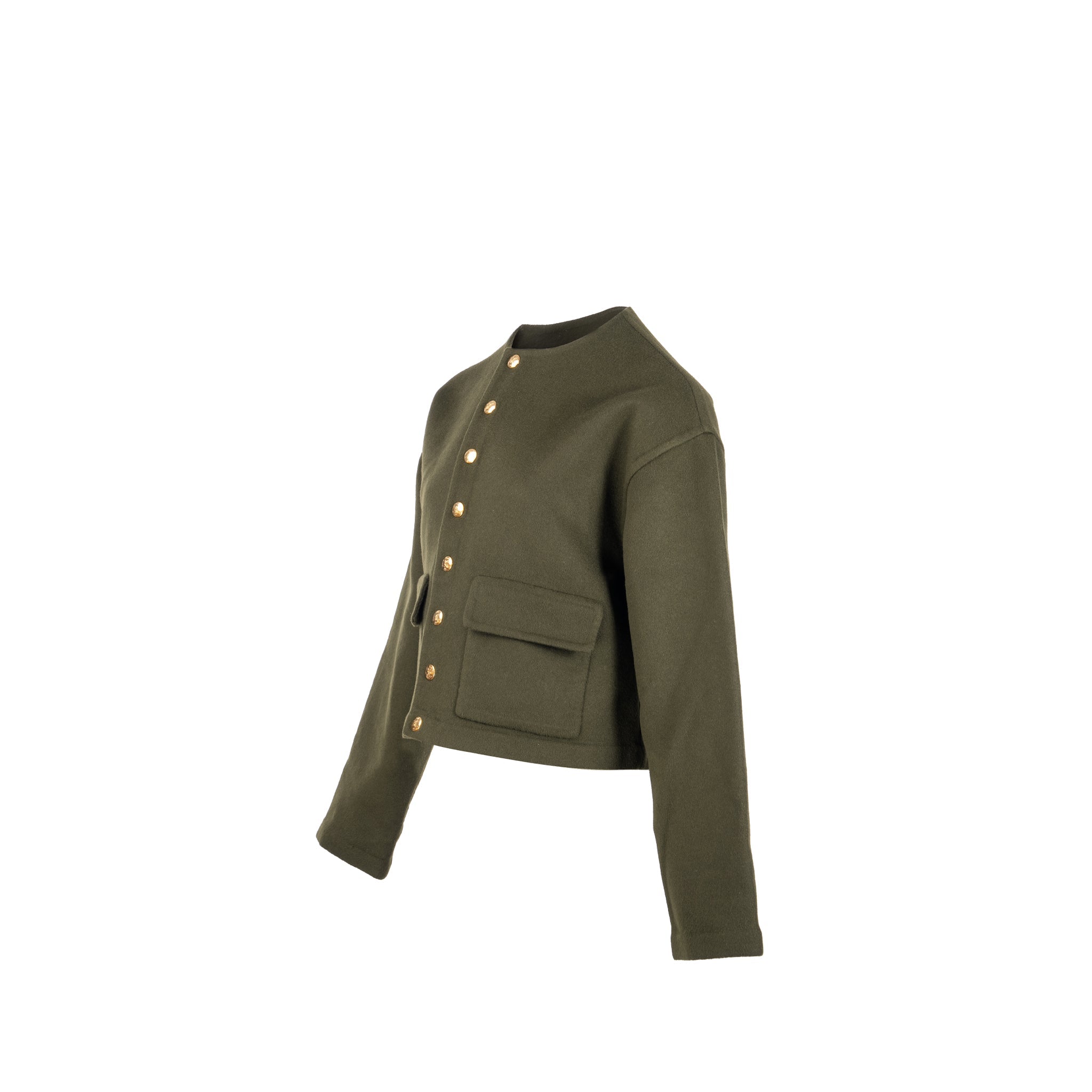 celine-size-34-cashmere-jacket-with-gold-button-kakhi