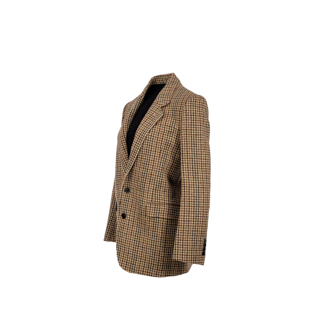 celine-size-34-classic-jacket-in-checked-wool-brown-green-multicolour
