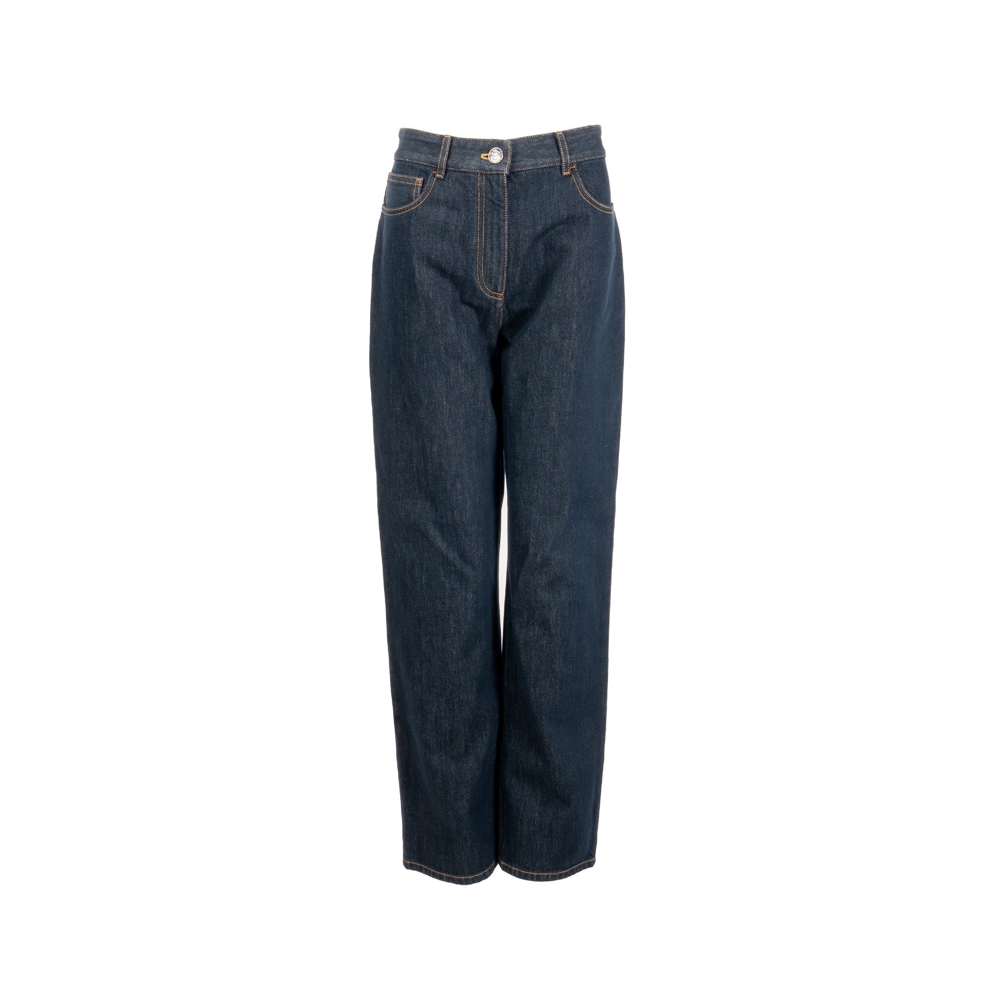 chanel-size-40-cc-logo-washed-out-denim-jeans-cotton-dark-blue