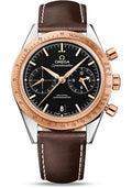 omega-speedmaster-57-omega-co-axial-chronograph-watch-41-5-mm-steel-case-brushed-red-gold-bezel-black-dial-brown-leather-strap-331-22-42-51-01-001