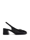 Camper leather bow-detail pumps