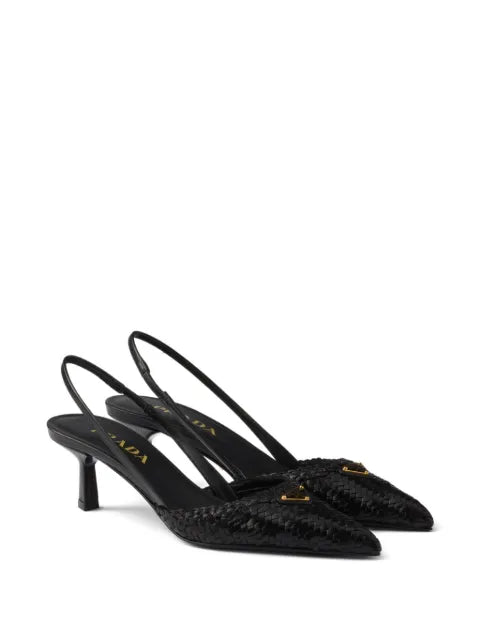 Prada leather slingback pumps – 63004