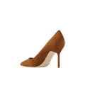 MANOLO BLAHNIK NADIRA JEWEL PUMPS BROWN & TAN