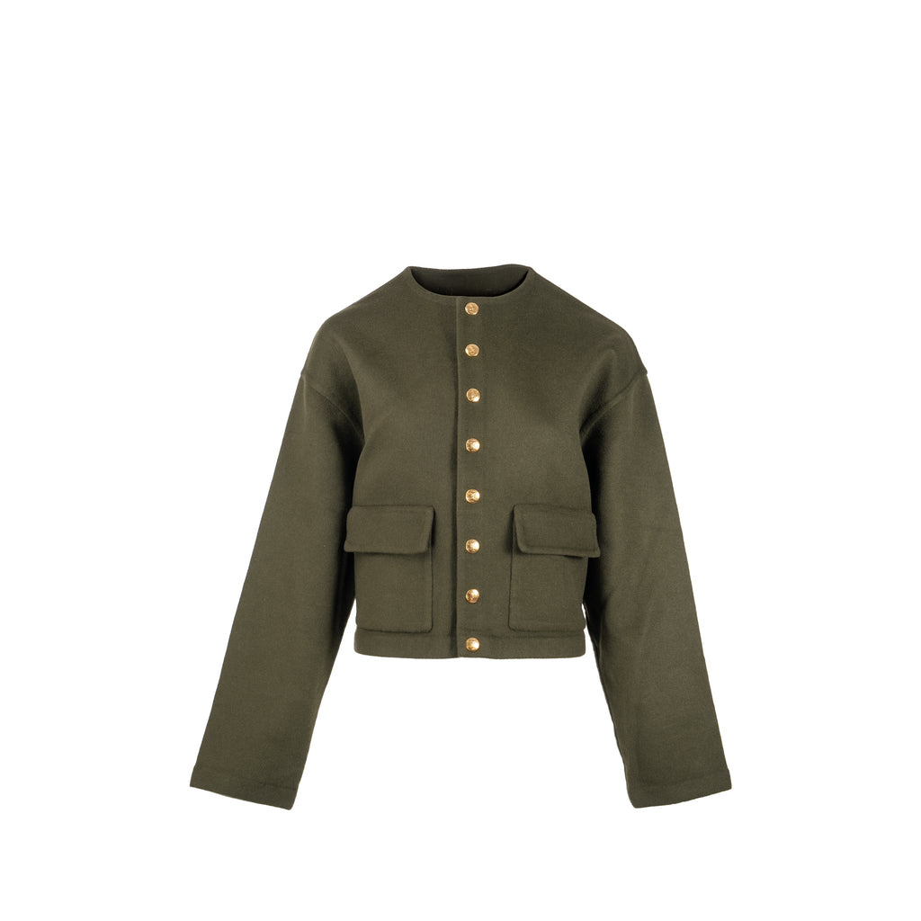 celine-size-34-cashmere-jacket-with-gold-button-kakhi