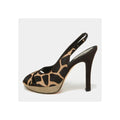 RENÉ CAOVILLA JINNY SLINGBACK GIRAFFE PRINT BLACK & BEIGE