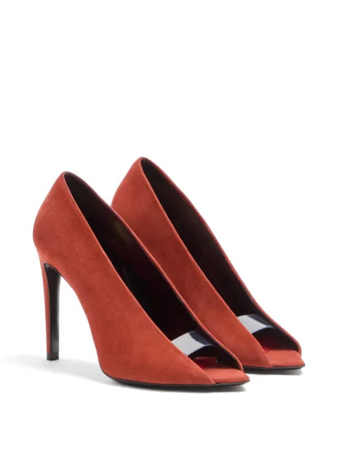 Valentino Garavani open toe Révélé suede pumps 105mm – 02520