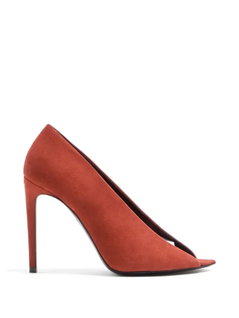 Valentino Garavani open toe Révélé suede pumps 105mm – 02520