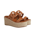 HERMÈS ITHEA ESPADRILLE BEIGE TAN & BROWN