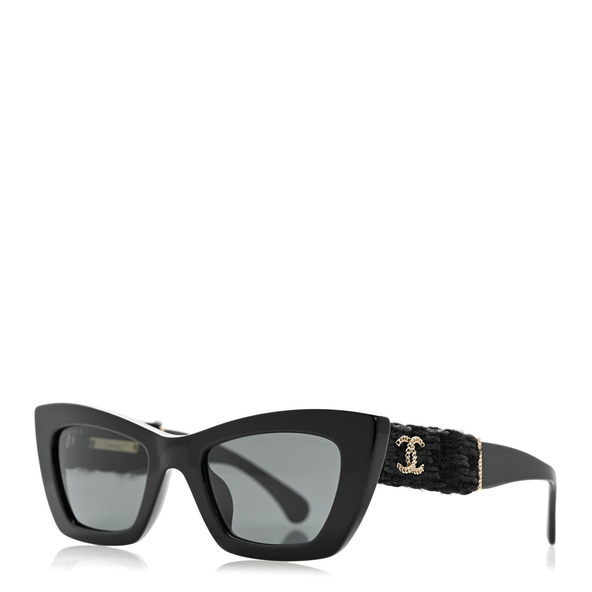 Chanel Cat-Eye Sunglasses — Black – Tweed CC 71550A