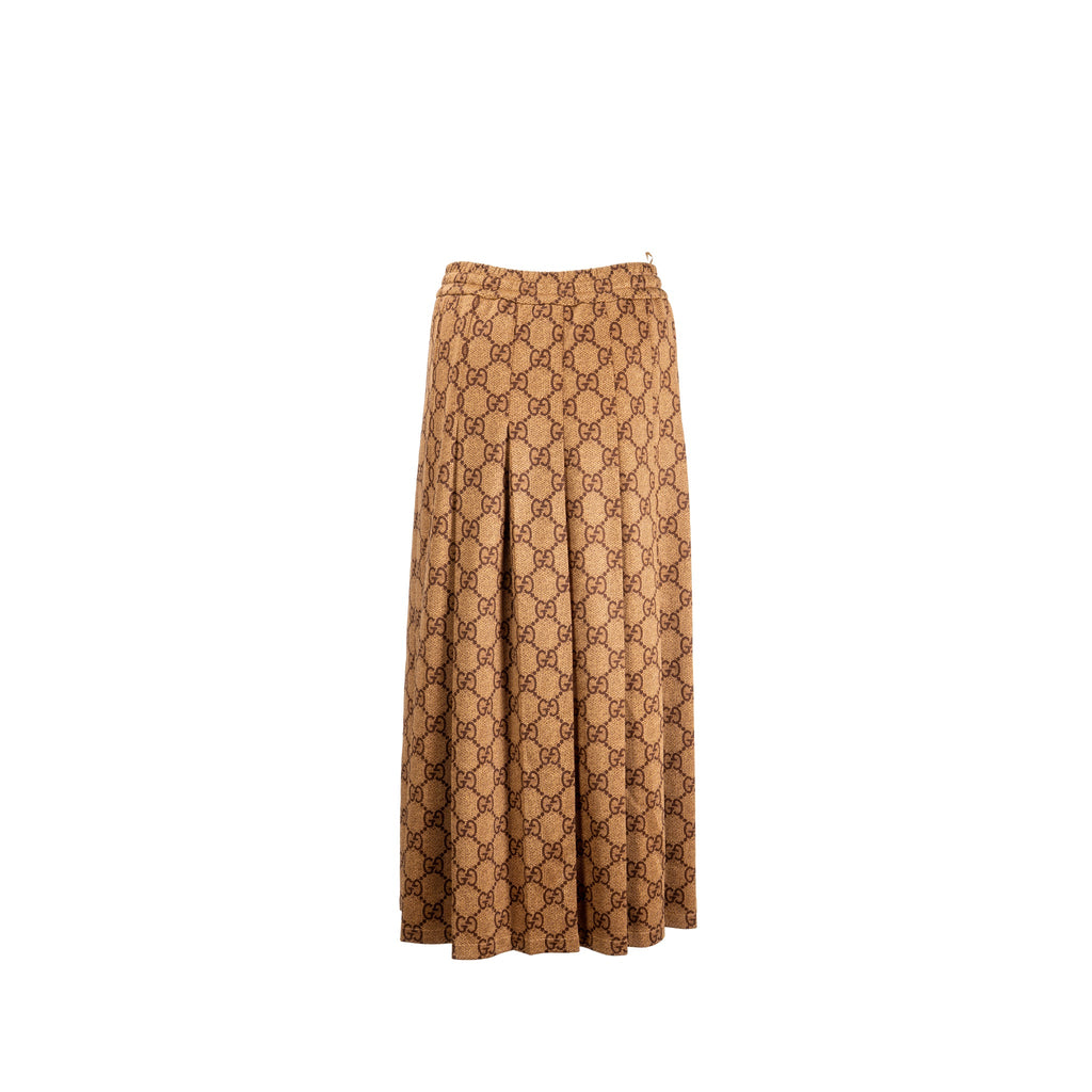 gucci-size-xs-gg-logo-print-skirts-polyester-cotton-brown