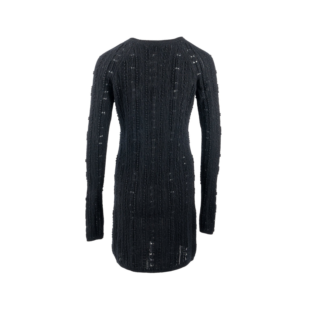 chanel-size-38-long-sleeve-dress-cashmere-metal-polyester-black
