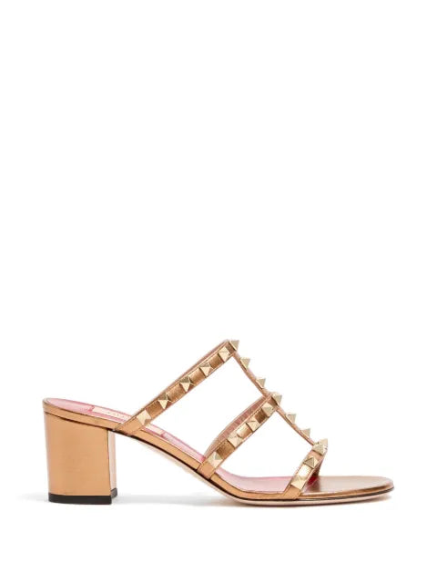 Valentino Garavani Rockstud slide sandals in laminated nappa 60mm – 58608