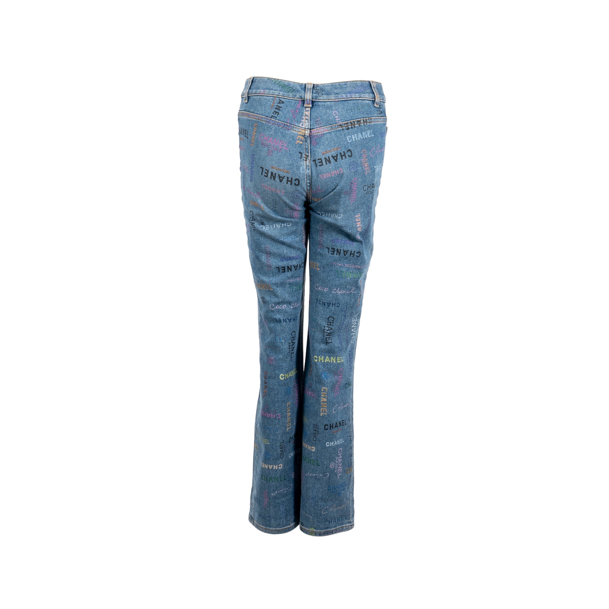 chanel-size-34-22p-letter-logo-print-straight-jeans-blue