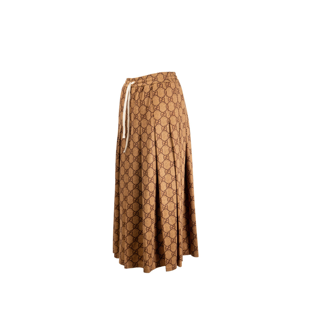gucci-size-xs-gg-logo-print-skirts-polyester-cotton-brown