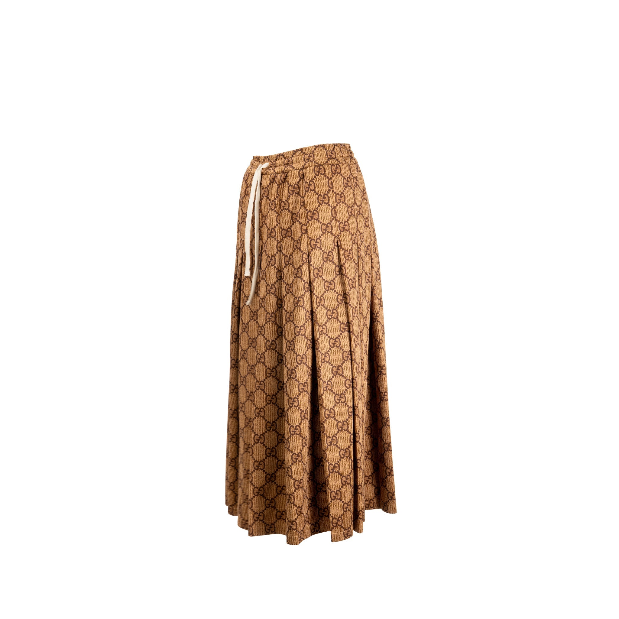 gucci-size-xs-gg-logo-print-skirts-polyester-cotton-brown