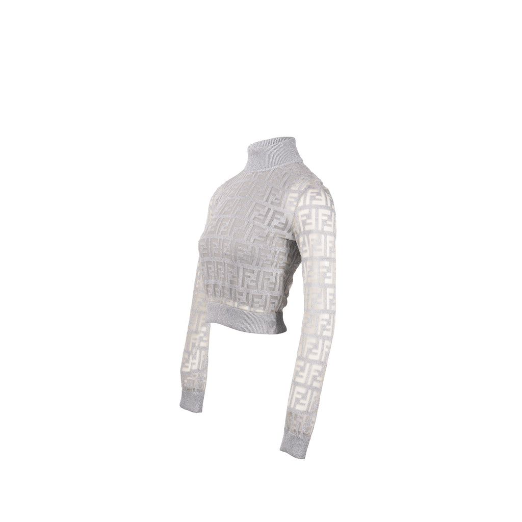 fendi-size-38-zucca-jacquard-top-light-grey