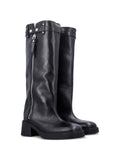 Miista Izolda buckled zip-up calf leather boots