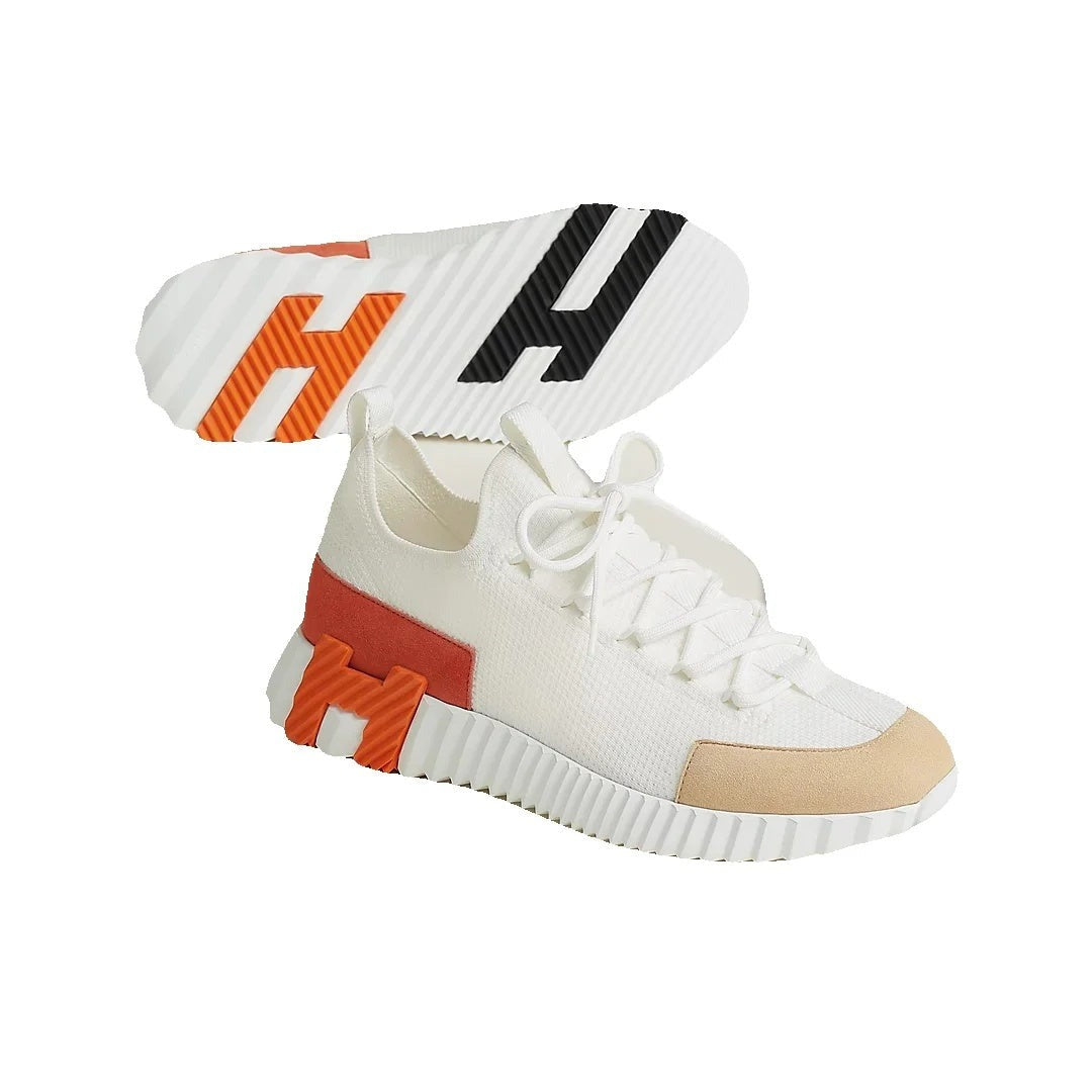 HERMÈS LIFT SLIP-ON SNEAKER WHITE & ORANGE