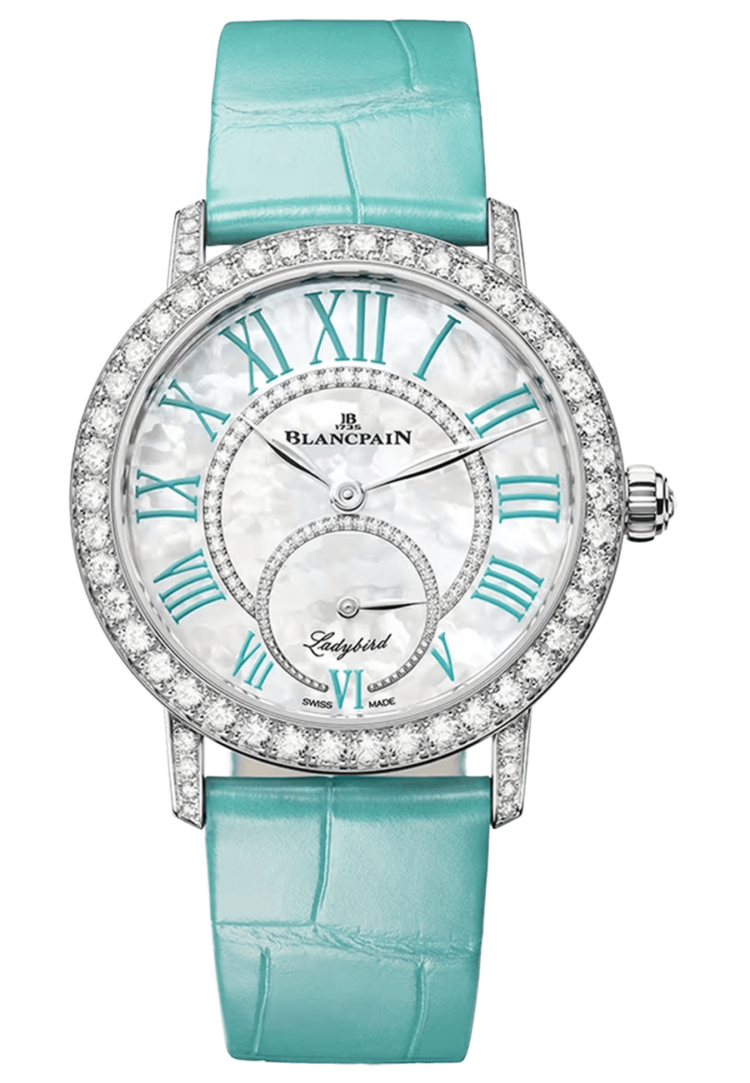 blancpain-ladybird-colors-turquoise-white-gold-diamond-alligator-ladies-watch-3661b-1954-55b