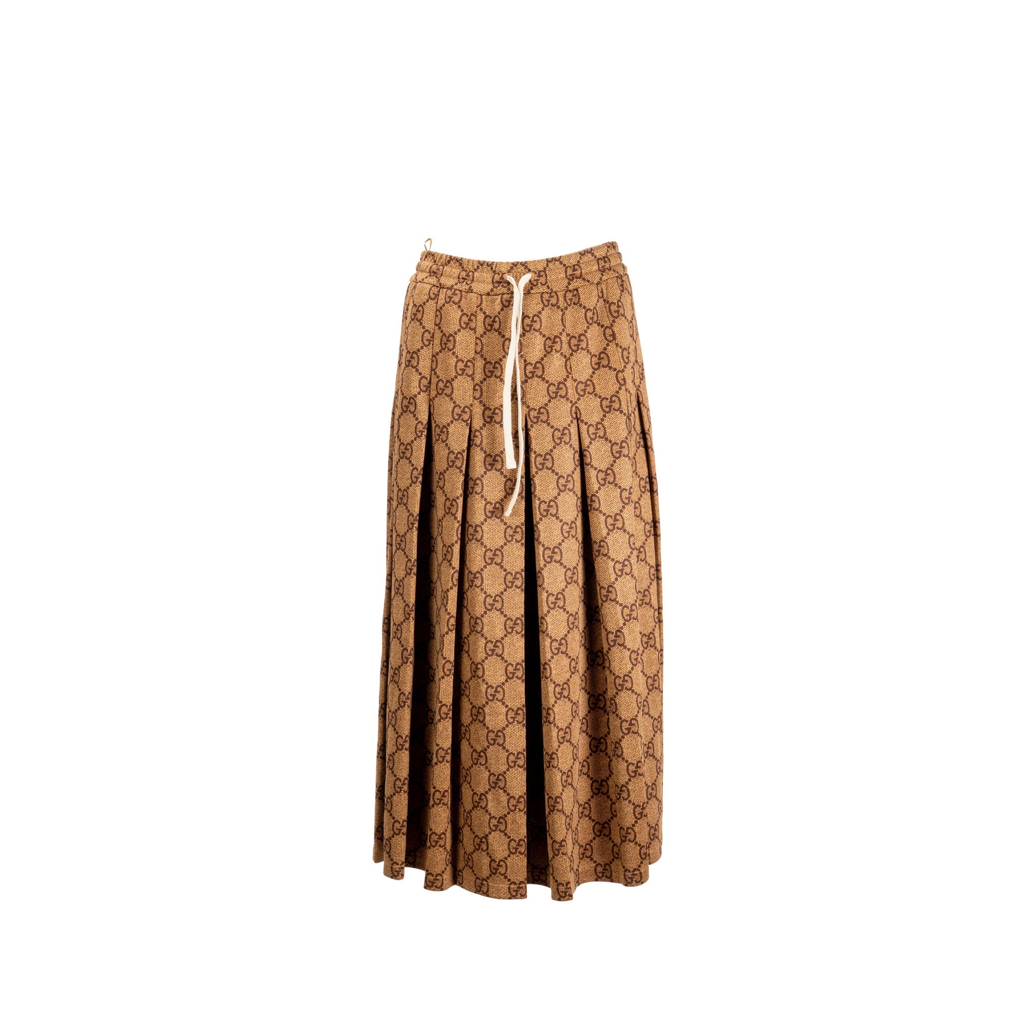 gucci-size-xs-gg-logo-print-skirts-polyester-cotton-brown