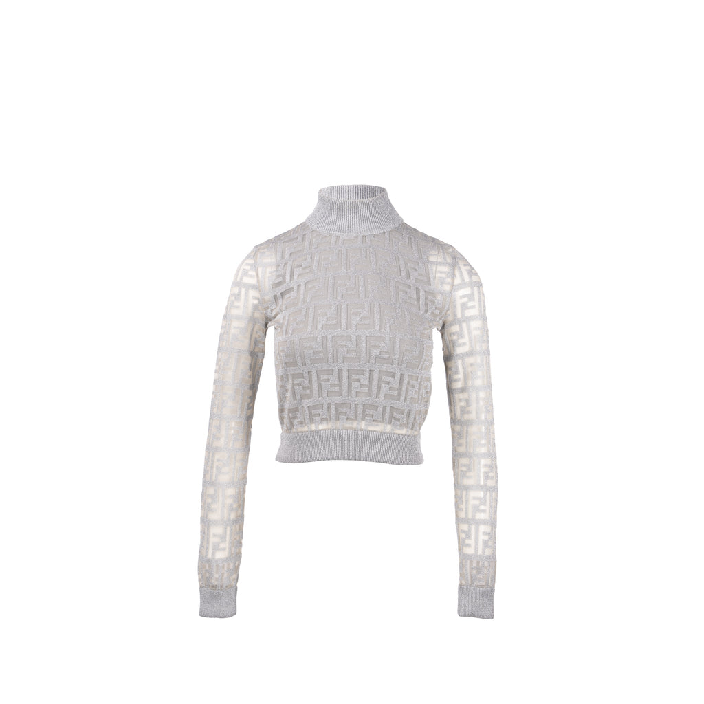 fendi-size-38-zucca-jacquard-top-light-grey
