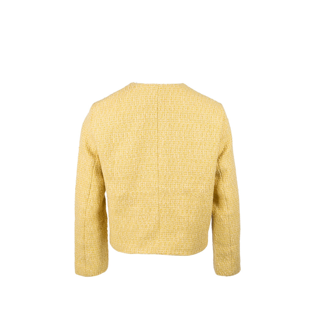 celine-size-38-boucle-chasseur-tweed-jacket-wool-cotton-yellow