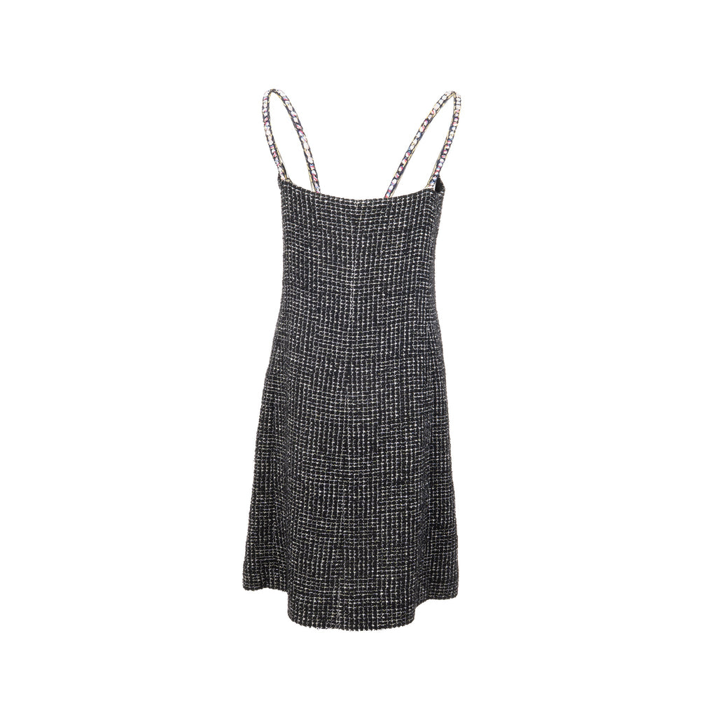 chanel-size-36-21p-tweed-midi-dress-cotton-polyester-black-white