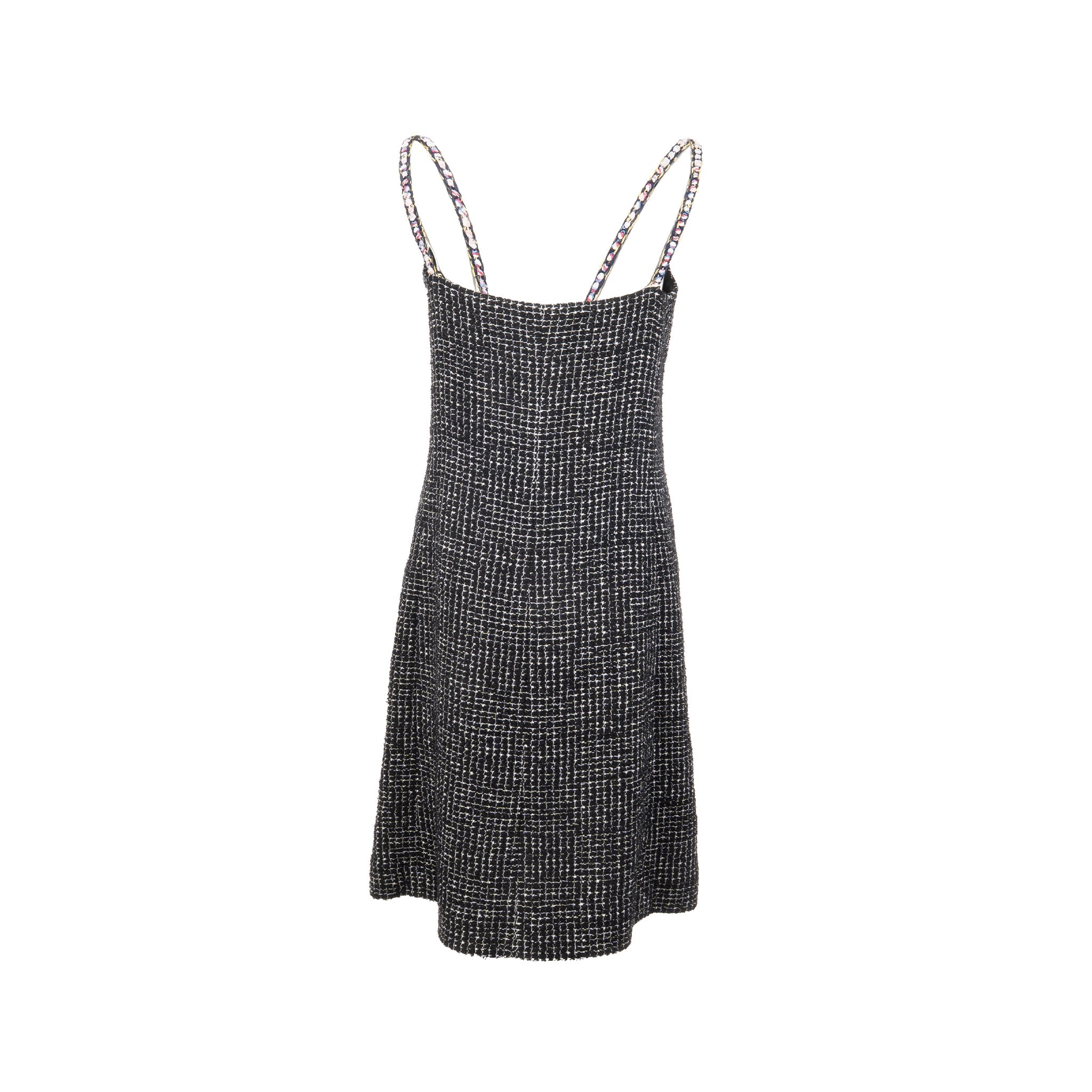 chanel-size-36-21p-tweed-midi-dress-cotton-polyester-black-white