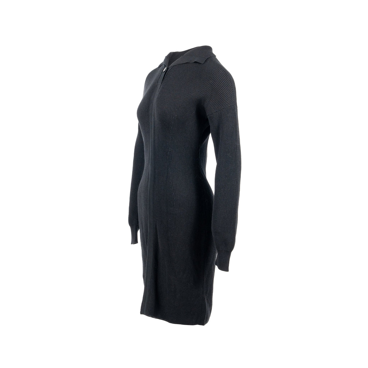 hermes-size-34-button-robe-dress-cotton-virgin-wool-black