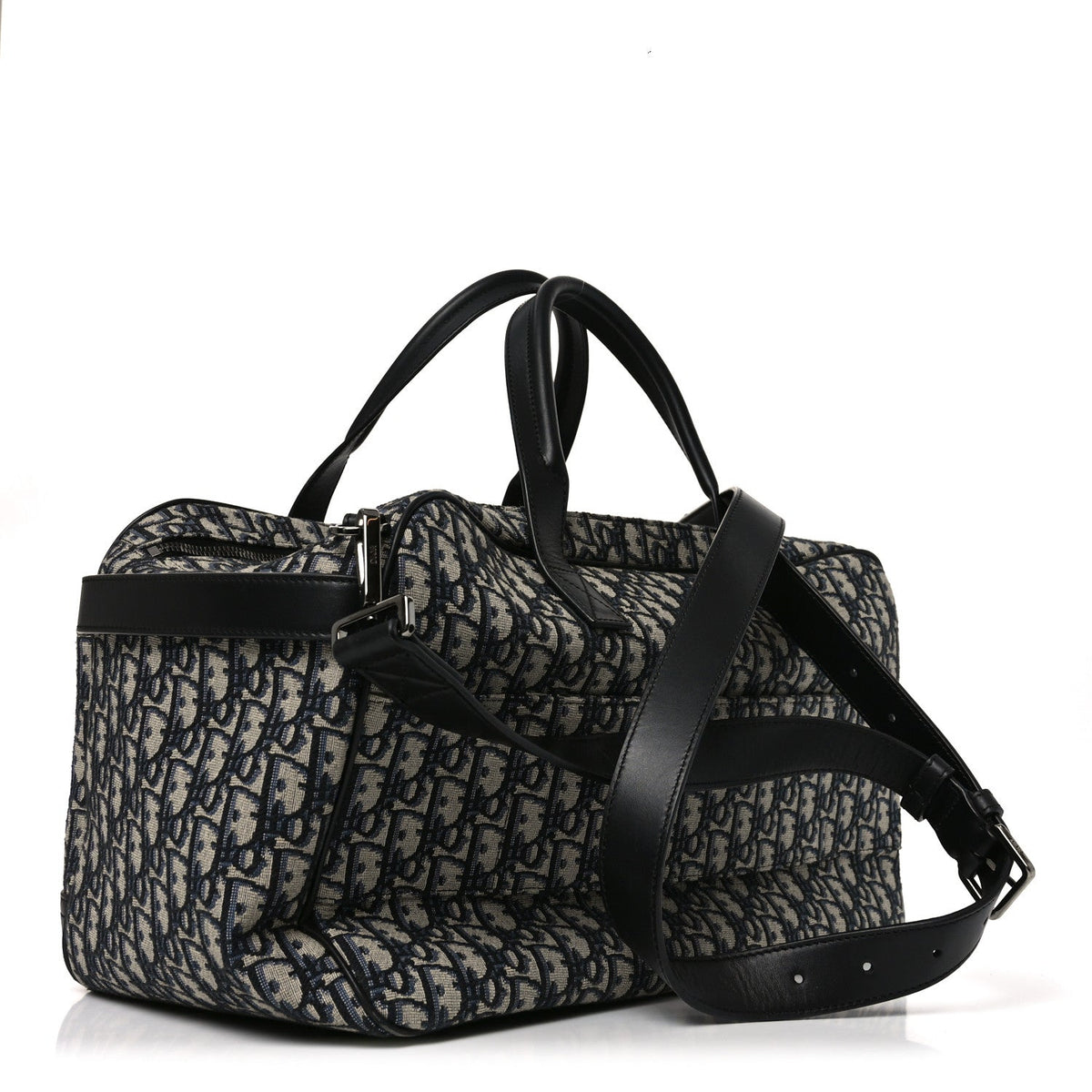 OBLIQUE CALFSKIN HIT THE ROAD PET CARRIER BLUE