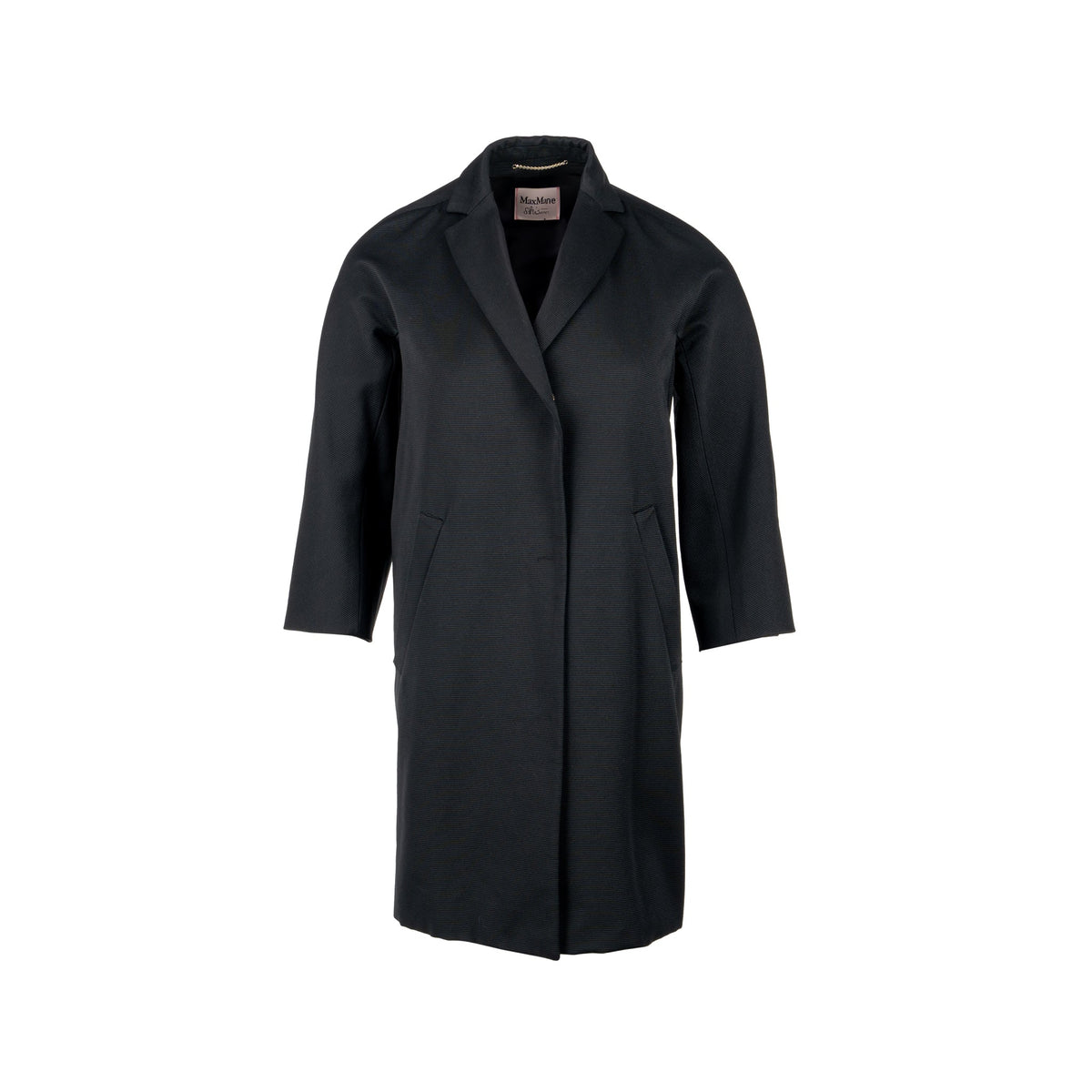 max-mara-shine-size-36-half-sleeve-coat-polyester-wool-black-copy