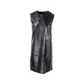 gucci-size-40-gg-button-sleeveless-dress-lambskin-black