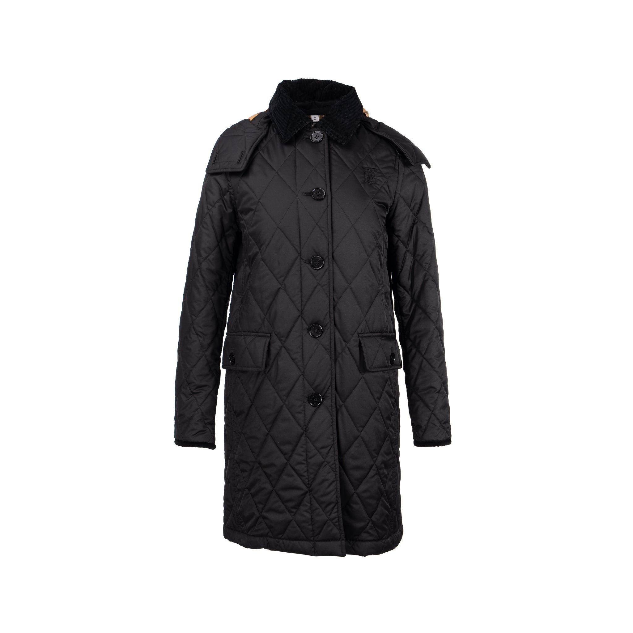 burberry-size-xs-quilted-jacket-polyester-black